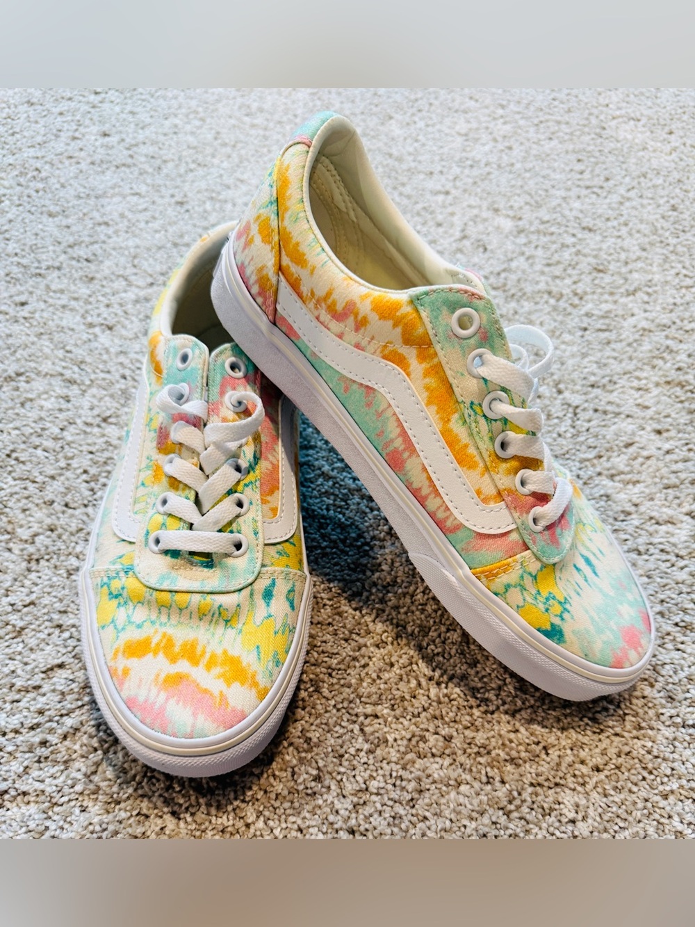NEW ANS Ward Psychedelic Tie Dye Womens Sz 8 Multicolor Lace Up Shoes Sneaker